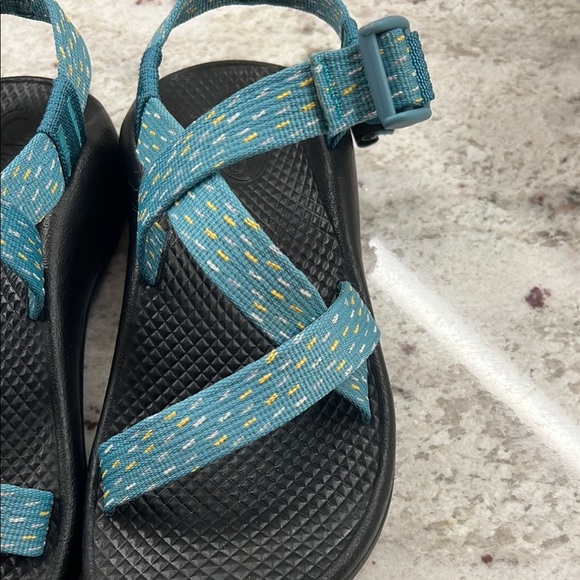 Chaco Teal and Black Sandals - Picture 2 of 7